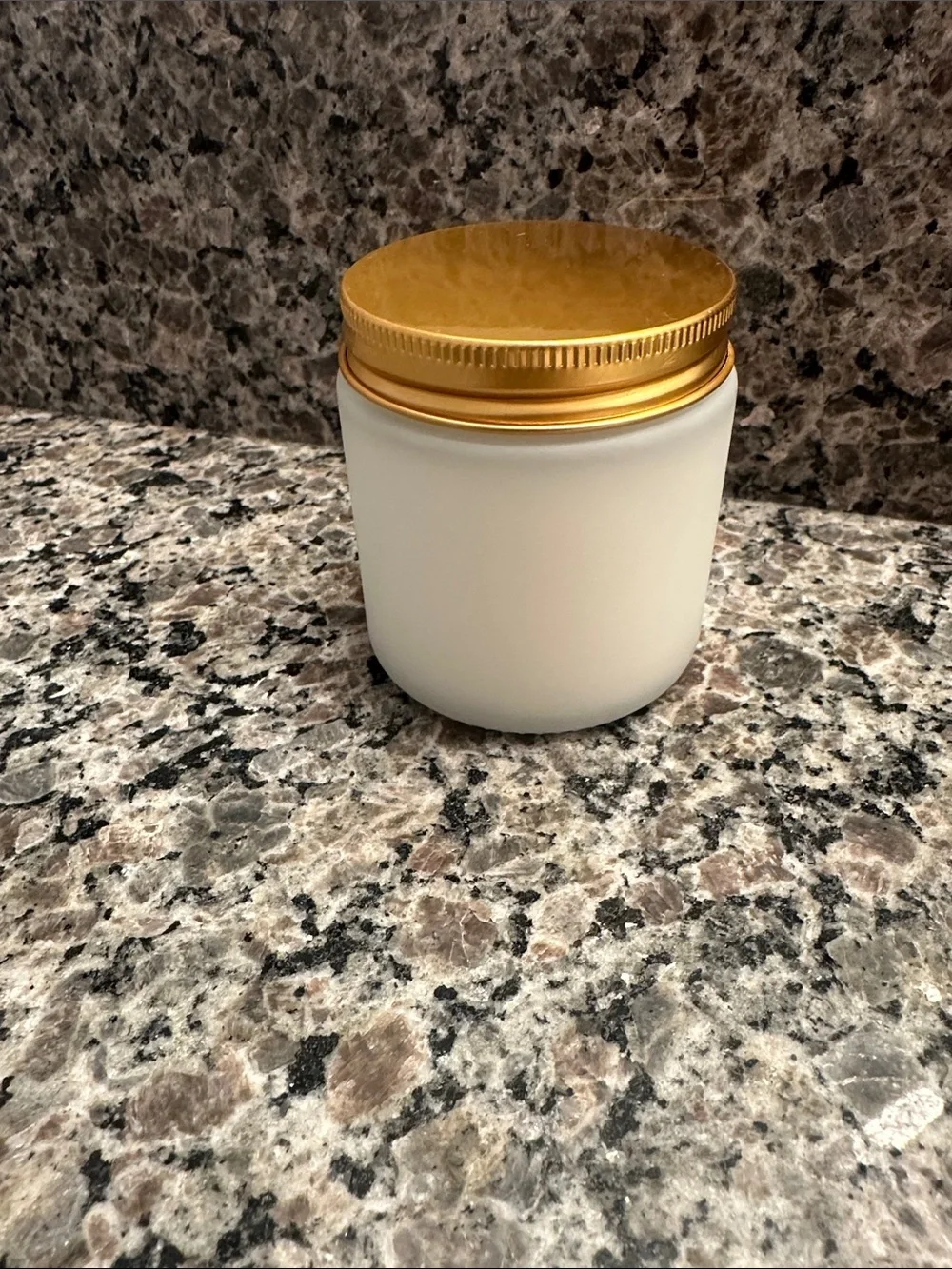“A little bit of sunshine” White Jar Candle with Gold Lid and Sunflower Accent
